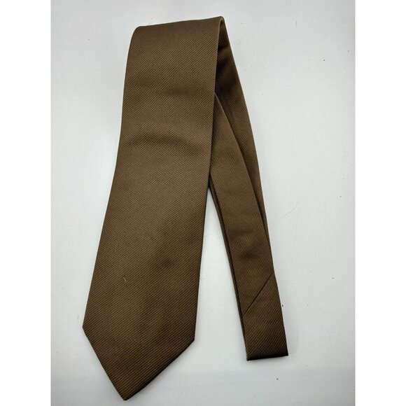 VTG ASSORTED LOT OF 3 - Brown Silk & Viscose Ties Made in Italy Retro Classic - Picture 2 of 12